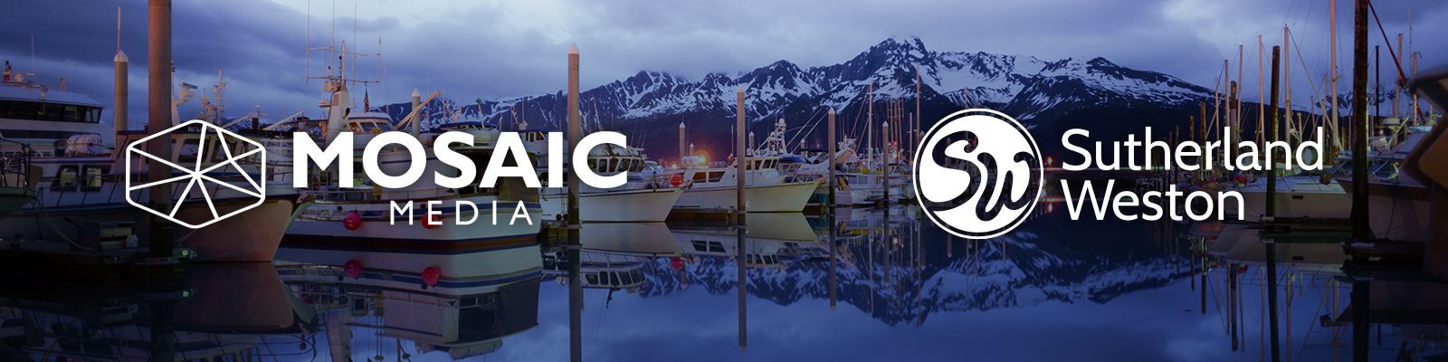 Alaska skyline with logos